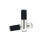 12 PCS 3ML Mini Rechargeable Vide Lip Gloss Bouteille Portable Tube Flacons Conteneurs avec Couvercle à Lèvres Noire pour Voyage et Usage Domestique