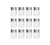 12 PCS 5ml En Verre Clair Bouteille De Bonbons Avec Vis En Aluminium Vider Échantillons Échantillons Conteneurs Petits Conteneurs Pour Le Message Faveurs De Mariage Décorations De Mariage