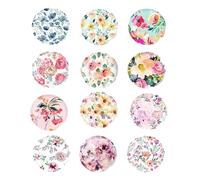 12 Pcs Aimant Magnet Frigo Aimant de Réfrigérateur 3D Verre Cristal Aimants Décoratifs Aimants Aimant Frigo Magnet Décoratifs Ronde Aimant Frigo Puissant Convient aux Réfrigérateurs, Tableaux Blancs