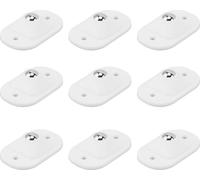 12 pcs auto-adhésif Roue Caster Mini pivotant en acier inoxydable pâte roue universelle 360 -degrés de rotation adhésif poulie blanche