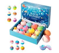 12 Pcs Bath Bombs for Kids with Toys Inside, Handmade Colorful Kids Bath Bombs with Surprise Inside for Boys Girls Bathroom Play