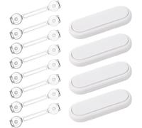 12 Pcs Bébé Sécurité Enfant,8 Transparent Plastique Loquets,4 Verrous D'armoire De Sécurité Pour Enfants De Sécurité Pour Protection Sécurite Domestique