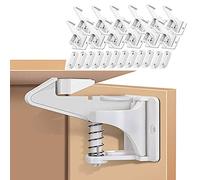 12 PCS Bébé Sécurité Verrouillage De Cabinet Enfant, Bébé Sécurité Loquets Placard Serrures Verrous Invisibles Aucun Outil Ou Forage Requis Pour Porte Tiroir Armoire Frigo Tiroirs Placards