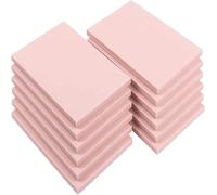 12 Pcs Blocs de Gravure pour Tampons en Caoutchouc, 10 x 15 cm Blocs à Sculpter Souples, Plaque de Gomme de Gravure pour Artisanat et Projets de Bricolage DIY, Facile à Sculpter (Rose)