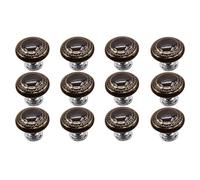12 PCS Boutons en Céramique Boutons Ronds pour Tiroirs Poignée pour Portes d'armoires Poignées pour Meubles Poignées pour Armoires de Cuisine pour Commode (Black)