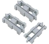 12 pcs Building Blocks Train Track Set,Rails du Train,Rails de Blocs de Construction de la Ville,Comprenant des Rails incurvés,des Rails Droits, des Accessoires de Chemin de Fer Souples (12)