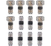 12 Pcs Cable Connector,2 Pin T Connector,2 Pin H Connector,Low Voltage Wires,Fast Electrical Wire Connector for Car,Light and Audio