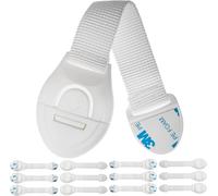 12 Pcs Child Safety Locks In White,Multi-Function Lock For Cabinets,Drawers,Pantry,Oven,Fridge,Baby Protectors,Furniture Safety Locks