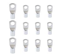 12 PCS Cosses Électriques à Sertir 35mm² M8 pour Câbles, Terminales Électriques Tubulaires Non Isolés, Cosse à Sertir Œillet Ronde, pour Voiture, Moto, Bateau et Système Photovoltaïque