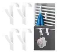12 Pcs Crochet Radiateur Rond, Crochet à serviettes Blanc, Accroche Serviette Salle de Bain,Verwendet für Tous Les Radiateurs Standards,Radiateur Seche Serviette,Amovibles
