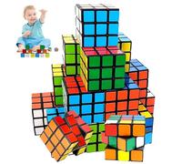12 pcs Cube Magique, Mini Cubes Magiques, 3 x 3 x 3 cm Puzzle Magic Cubes, Cubes de Vitesse, Magic Cube Jouets Cadeaux, Puzzle Cadeau pour Anniversaire d'enfant Jeux de Voyage Noëlb