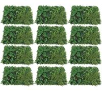 12 PCS décoration murale artificielle Topiary Plant mur haie-tapis artificiel buis herbe pour le jardin intérieur clôture arrière-cour (4538)