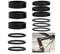 12 PCS Entretoises pour Tige de Vélo en Aluminium, 3x2/3/5/10 mm, Anneaux d'Écartement Guidon 28,6 mm en Aluminium, Pour Réglage Jeu de Direction VTT, Vélo de Route, BMX, Fixie, Cyclisme Urbain