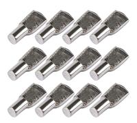 12 pcs étagères chevilles 5 mm épingles de support d'armoire en fer nickel, armoire en forme d' en forme de poignées support pour meubles, placard, bibliothèque et placard cuisine