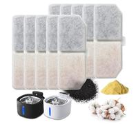 12 Pcs Filtre Fontaine Eau Chat pour Fontaine à Eau, Remplacement Filtre de Chien, Filtre Fontaine à Eau Pour Chat, Fontaine à Fleur Filtres pour Chat Avec Charbon Actif