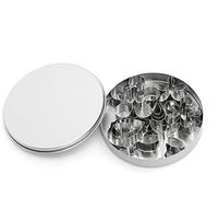 12 PCS Fleur et Feuille En Forme de Cutter Ensemble Mini En Acier Inoxydable Fondant Cutters DIY De Décoration De Gâteau Kit