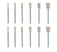 12 PCS Fraise Dremel Diamant 150 Grains, Fraise Metal pour Outil Rotatif, Accessoires avec Tige 3mm pour Verre, Pierres Précieuses, Jade, Polissage Détails et Gravure (Set Professionnel)