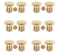 12 Pcs Gicleur Gaz Butane Universels[2×0.5mm, 2×0.7mm, 2×0.8mm, 2×0.9mm, 2×0.95mm, 2×1.1mm] Gicleur Gaz De Ville Injecteur GazButane