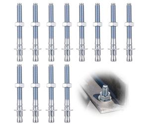 12 Pcs Goujon Ancrage M12 x 120 mm, Goujons d'Ancrage, Boulons à Expansion, Vis d'Expansions, Boulon d'Ancrages, Cheville Beton pour Béton Pierre Fenêtres Machines Poutres