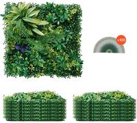 12 pcs. Haie artificielle Mur végétal artificiel brise-vue 500x500x50mm