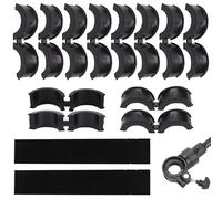 12 PCS Joints De Guidon De Vélo, Joint en Caoutchouc de Guidon à vélo, 22,2/25,4 mm à 31,8 mm, pour Potence De Vélo De Route Et De Montagne