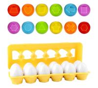 12 pcs Jouets D'oeufs Correspondant Puzzle, Correspondant Puzzle Oeufs, Oeufs Jouets Paques, Montessori Educatifs, Cadeau pour Garçons Filles (Graphiques)