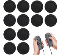 12 Pcs Joystick Caps for Nintendo Switch,Silicone Joystick Caps for Nintendo Switch,Black Controller Grip Covers,Easy Installation