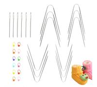 12 Pcs Kit Aiguilles Circulaires Tricot, 21cm Aiguille A Tricoter, Aiguilles à Tricoter Circulaires Légères, Aiguilles à Tricoter Acier Inoxydable (2.0mm/2.5mm/3.0mm/4.0mm)