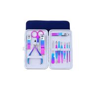 12 Pcs - Kit De Manucure Arc-En-Ciel, 1 Ensemble, Pince De Coupe En Acier Inoxydable, Lime De Ponçage, Aiguille D'acné, Ensembles De Toilette Pour Les Ongles Des Pieds