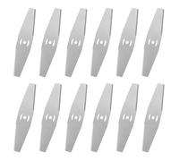 12 Pcs Lames de Rechange pour Coupe Bordure Sans Fil/Débroussailleuse Accessoire Acier Lames de Tondeuse Électrique Lame de Rechange en Métal Pour Coupe-Herbe Garniture De Jardins Fermes