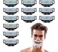 12 Pcs Lames Mach 3 Applicable À Mach 3 Lame De Rasoir Convient Pour Le Contour Du Visage Lame De Rasoir À Trois Couches Lames Recharges Universelle Hommes Lame De Rasoir Mach 3[Z1858]