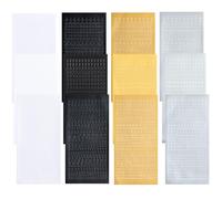 12 PCS Lettre Autocollantes et Chiffres Stickers Personnalisé Alphabet Decalcomanie Mini Stickers Prenom Autocollant Mariage pour Scrapbooking Or Argent Blanc Noir