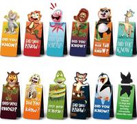 12 Pcs Magnetic Bookmarks Book Marks Cute Magnet Page Markers Page Clips Funny Animal Bookmarks for Students Teacher Reading Party Favor