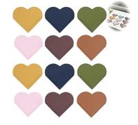 12 PCS Marque-pages en Cuir en Forme de Cœur, Accessoires de Lecture Personnalisables, Marque-pages pour Livres, Cadeau pour Amateurs de Lecture