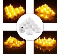 12 pcs Mini sans flamme LED Photophore thé Candle Light sans fumée pour Hallowmas Xmas Party Bougies de noces Sécurité Home Bar Déco
