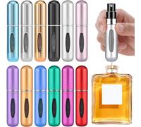 12 Pcs Mini Vaporisateur Parfum, 5ml Vaporisateur Parfum Rechargeable Avec Fenêtre, Vaporisateur De Parfum Voyage Pour Homme Femme (12 Couleurs)