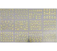 12 Pcs Noir Blanc Or Bronzage Feuille Géométrie Lignes Lettre 3d Nail Sticker Noël Flocons De Neige Pour Manucure Curseur Nail Decor (10) (5)