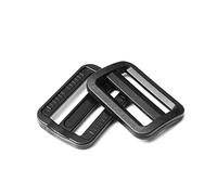 12 pcs Plastique Noir Curve Slider Tri-glide Régler/Boucles pour collier pour chien Harnais Bretelles de sac à dos Flc129 1-1/4 inch noir