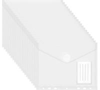12 Pcs Pochettes Plastiques A5 Perforées, Porte-Documents Classeur | Pochette Plastique A5 Perforée, pour Classement Bureau Organisateurs de Documents Maison Bureau école