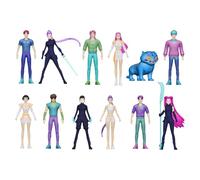 12 Pcs Pop Demon Hunters Dolls Accessoires Figurine Jouet Décorations Rumi/Mira/Zoey Set 6 Pieces PVC Mini Figurines, Set Toys Collection Cute Unique And Fun for K-Pop Hunters Fans Birthday Gifts