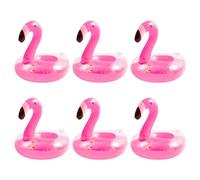 12 Pcs Porte-Boissons Gonflables Flamingo,Ensemble de Porte-Gobelet Gonflable Flamingo Floating Beverage Rack,Porte-Boissons Flottant Jouets d'eau pour Adultes Enfants Piscine Plage Bain (6)