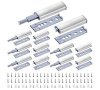 12 PCS Push to Open, Amortisseur Magnétique Loquets Porte, Tiroir, Meubles | Ouvre et Ferme avec Pression, Caché pour La Porte de L'armoire,Tiroir, Meuble et Placard, Comprend un kit d'installation