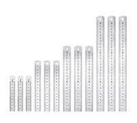 12 Pcs Règle En Acier,Reglet,Regle Metal Taille Double Face,Regle 10 Cm,Regle 15 Cm,Regle 20cm,Regle 30 Cm,Pour Etudiants Ingénieurs Architectes Enseignants Designers