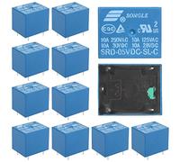 12 Pcs Relais 5V Srd-05vdc-sl-c, Module Relais de Carte Pc, Relais de Puissance pour Circuit Imprimé, Relais à Cinq Broches Relais à Usage Général Pour Circuits De Commutation Circuits de Sécurité