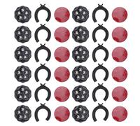 12 pcs Roues de Lanceur d'auto-adhésifs avec Plaquettes de Frein, Rouleaux à Profil Bas pivotant à 360 ° avec Plaquettes de Frein, Roues à Balle en Acier, pour Les Meubles de (Env. 4.9x4.9x1.6cm /