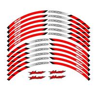 12 PCS Roues de moto Stickers de pneus Stickers réfléchissants Bandes de jante de la bande Décalque moteurs de décalcomanie for Hornet 600 250 900 400 1000 (Color : 1)