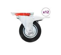vidaXL 12 pcs Roulettes pivotantes 100 mm Or G