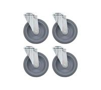 vidaXL 12 pcs Roulettes pivotantes à trou de boulon 125 mm