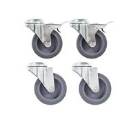 vidaXL 12 pcs Roulettes pivotantes à trou de boulon 75 mm