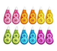 12 Pcs Ruban Correcteur Multicolore Mini Souris Correcteur Blanc Portable Blanco Correcteur Ergonomique Effaceur Rapide Pour Fournitures De Bureau Et Ecriture Quotidienne Sans Temps De Sechage